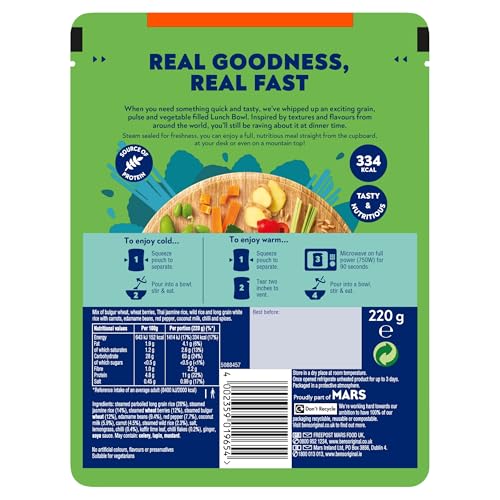 Ben's Original - Salsa Style Lunch Bowl Wholegrain Rice and Pearl Barley Microwave Meal (6x 220g)
