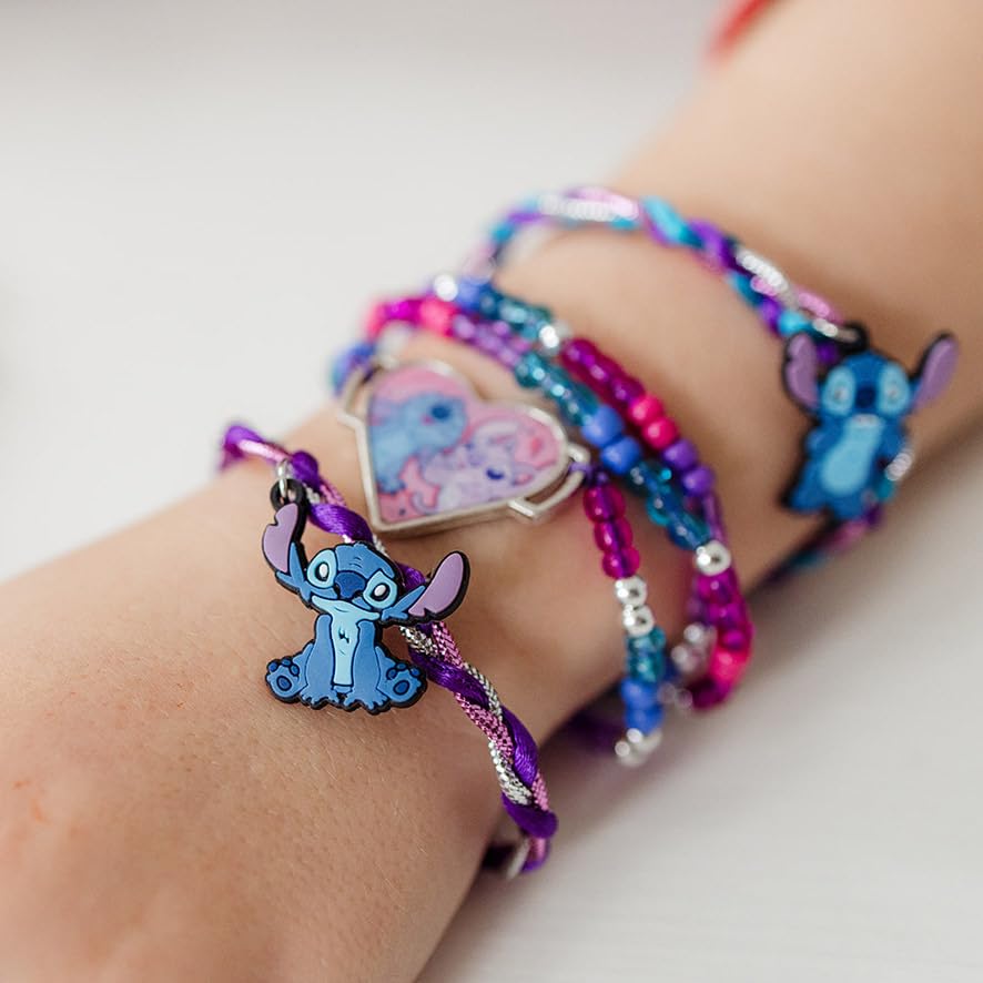 Totum Stitch Disney Charm Bracelet - DIY Glass Bead Bracelet Set for Kids 4