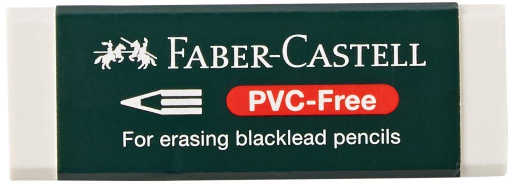 Faber-Castell Vinyl Cube Eraser - Dust-Free Smudge-Free Erasing | White | 65x25x13mm 1