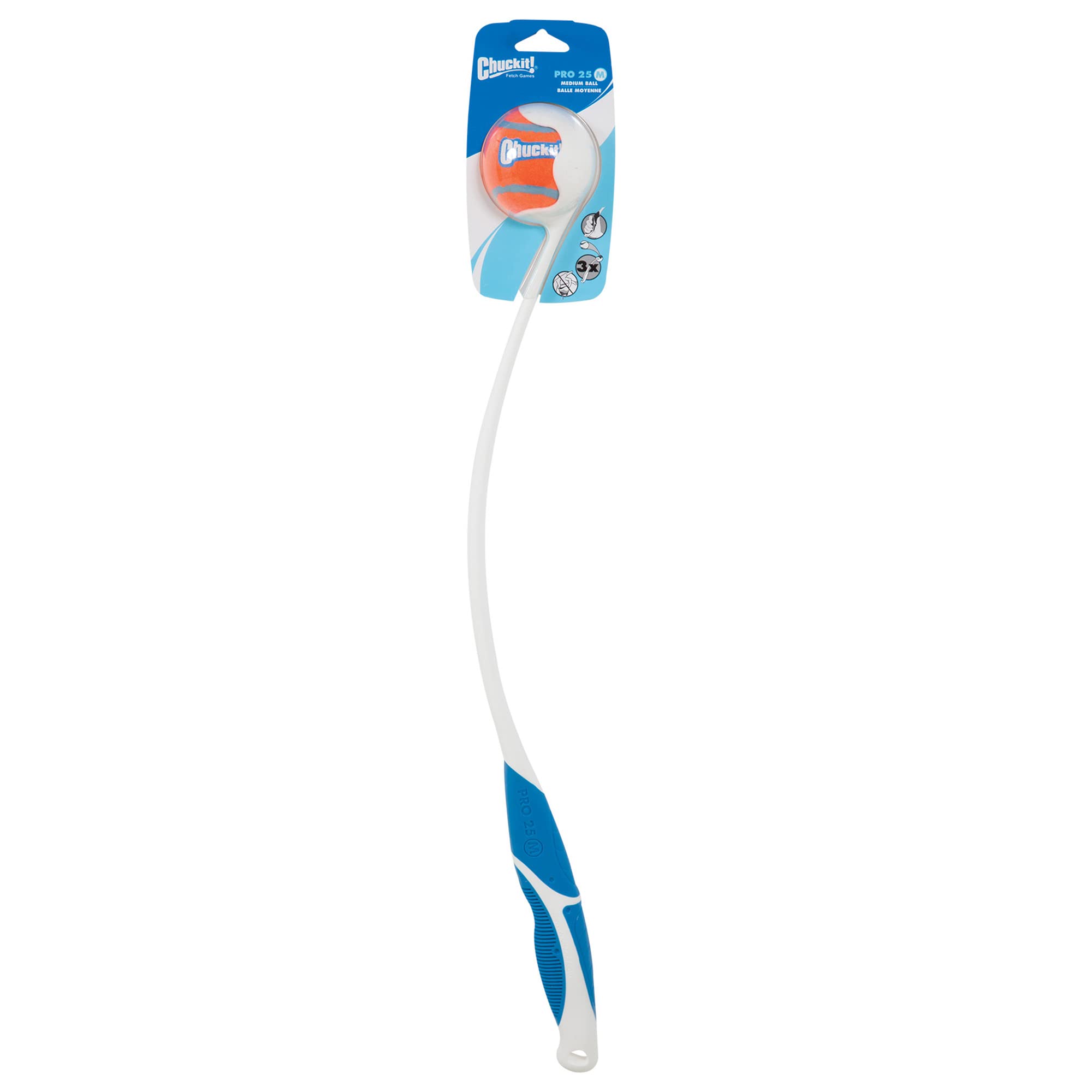 Chuckit! Pro Ball Launcher for Medium Dogs - 64cm Long Thrower with Tennis Ball