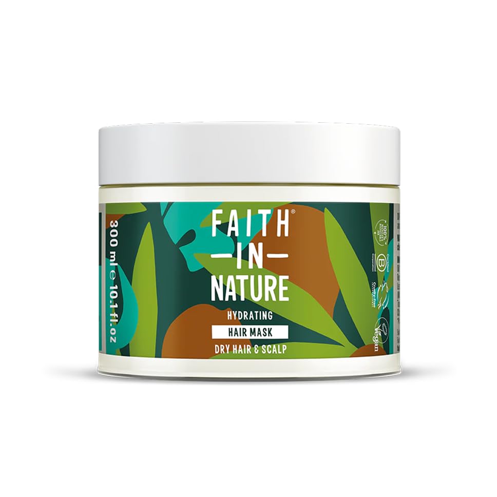 Faith In Nature Coconut & Shea Butter Hair Mask - Hydrating for Dry Hair & Scalp | 300ml | Vegan & Cruelty-Free