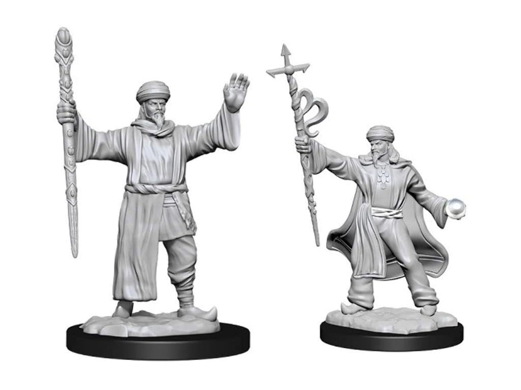 Dungeons & Dragons Nolzur’s Human Wizard Unpainted Miniature - 6 Units, 14+