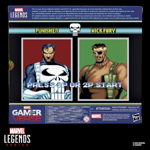 Marvel Press Gamerverse Punisher and Nick Fury Action Figure 2-Pack | 6-inch Scale 12