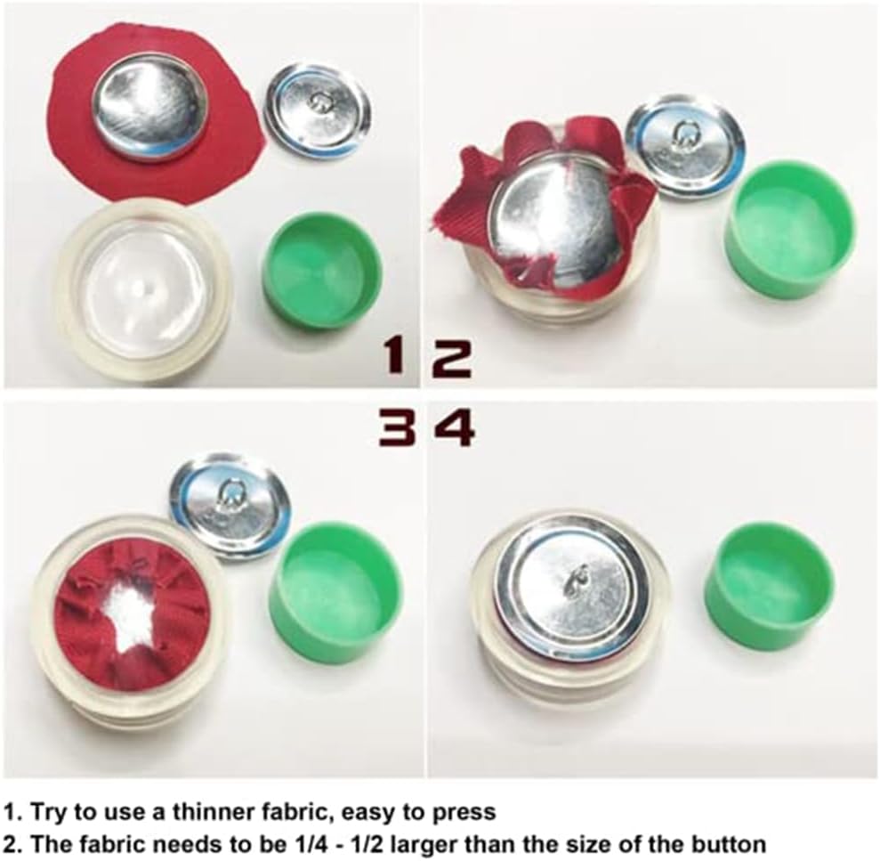 Plawee Cover Button Kit with 5 Sizes and Tools - DIY Sewing Craft Set 4