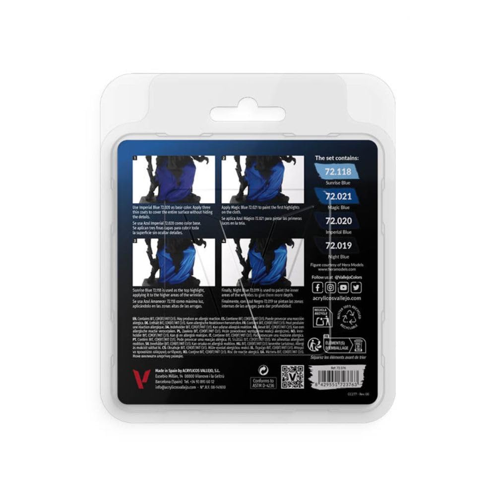 Vallejo AV Game Color Set - Blue Colors (x4) - Acrylic Paints for Model Building 3