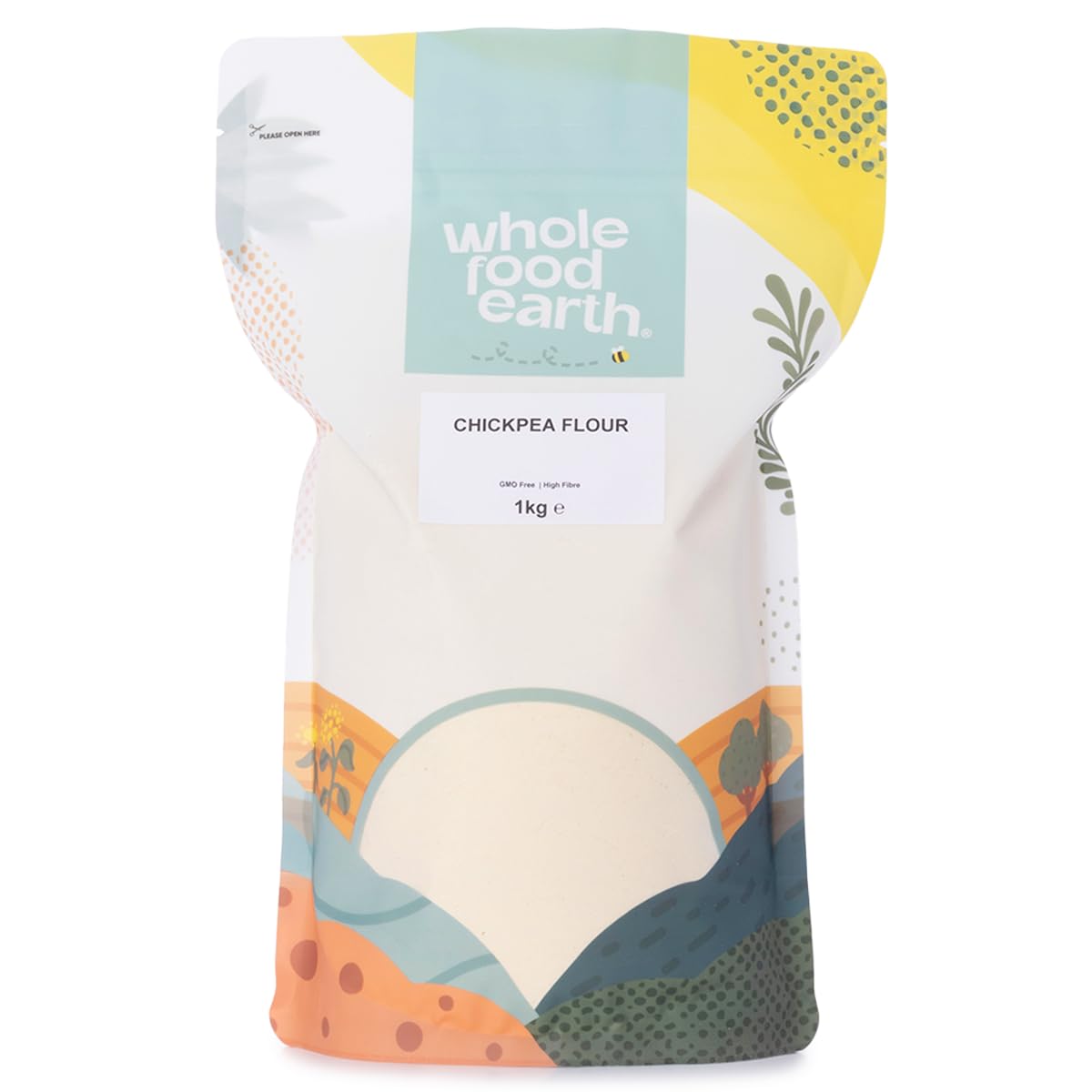 Wholefood Earth Chick Pea Flour - 1 kg | GMO Free | High Fibre 1