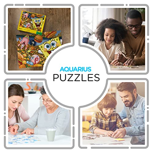 signs-unique Aquarius SpongeBob SquarePants Jigsaw Puzzle (500 Piece) - Licensed, Multi-Colored, 480mm x 350mm Completed Size