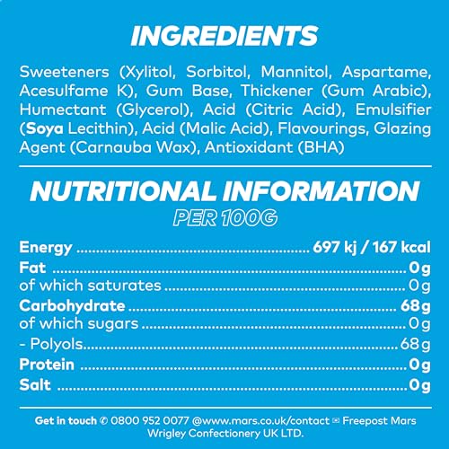 Wrigley's Extra Strawberry Flavour Sugar-Free Chewing Gum, 5 Packs of 10 Pieces