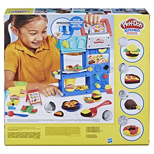 Play-Doh Kitchen Creations Busy Chef's Restaurant Playset - 2-Sided Pretend Play Kitchen for Ages 3+ 13