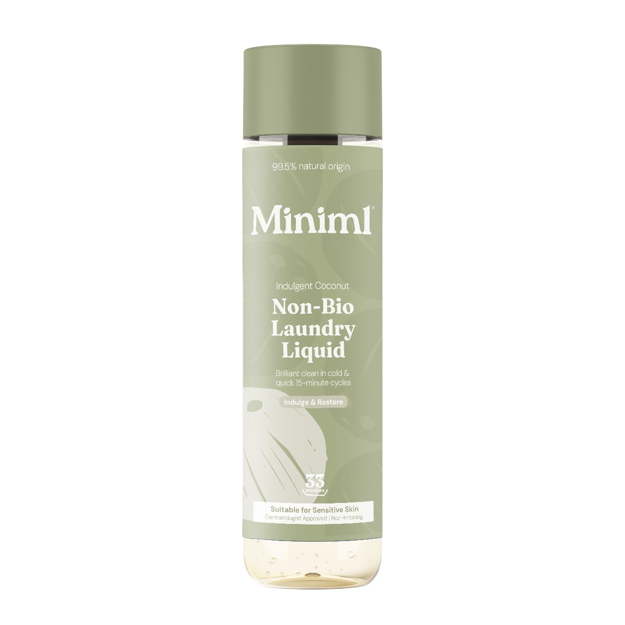 Miniml Plant Powered Non Bio Laundry Liquid Detergent - Tropical Coconut Scent | 1L