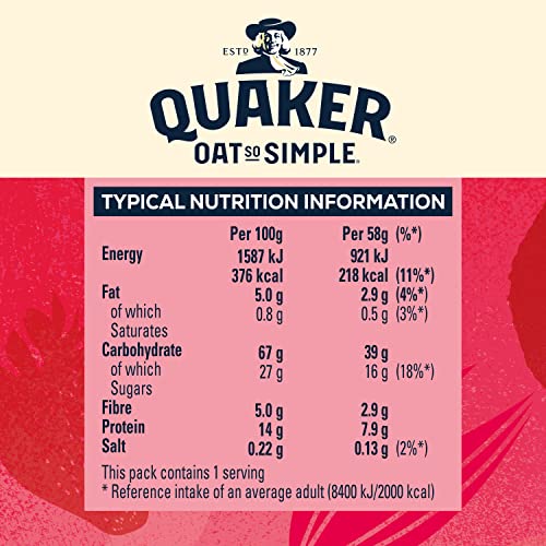 Quaker Oat So Simple Heaps of Fruit Banana and Strawberry Flavour Porridge