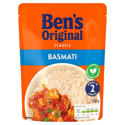Ben's Original Basmati Microwave Rice, Bulk Multipack 6 x 220 g Pouches