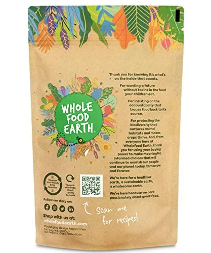 Wholefood Earth TVP Natural Chunks Soya Protein 1 kg | GMO-Free | High Protein | Source of Fibre | Vegan