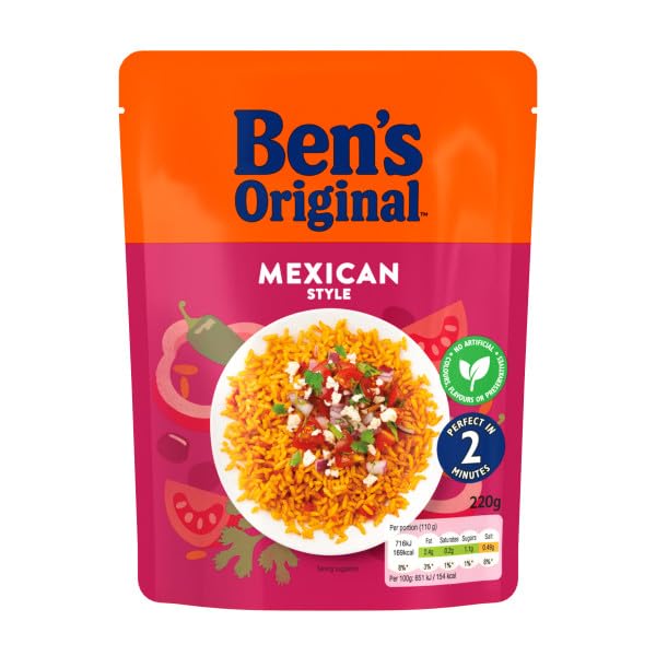 Ben's Original Mexican Style Microwave Rice, 6 x 220g Pouches