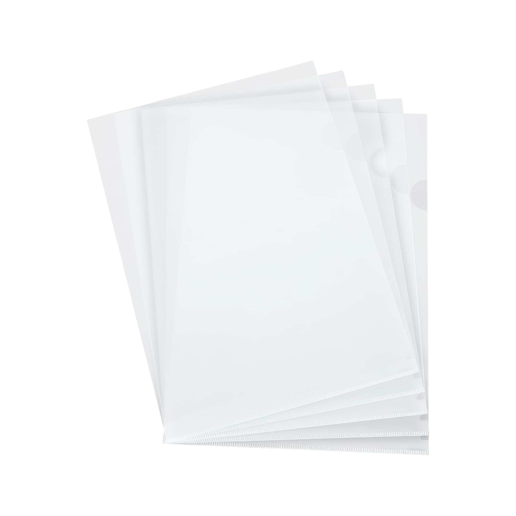 G4GADGET Heavy Duty A4 Plastic File Folders - Open Top & Side | Pack of 50 | White PP 1