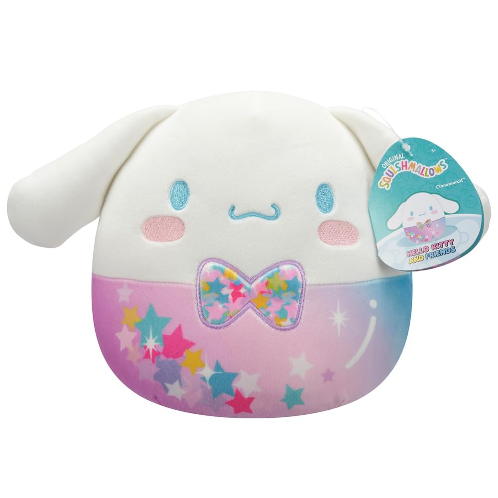 Squishmallows Starshine Cinnamoroll in Bowtie 8-Inch Plush – Officially Licensed Sanrio