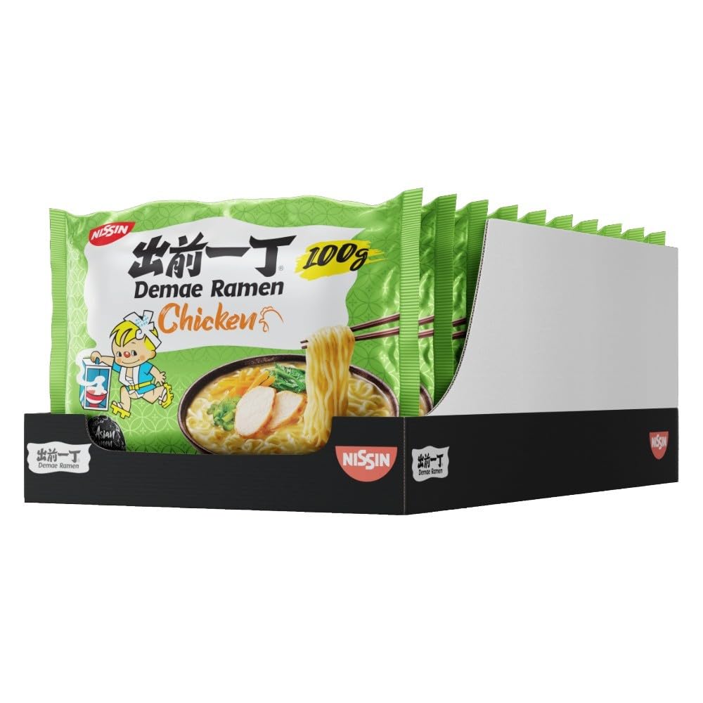 NISSIN Ramen Chicken Flavoured Instant Noodles, 100g (Pack of 10) 1