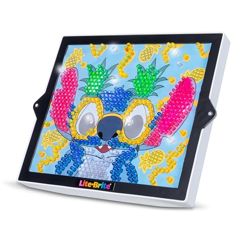 Lite Brite Colour Pop Disney Stitch Light-Up Creative Toy with 650 Pegs | Kid Age Range 3