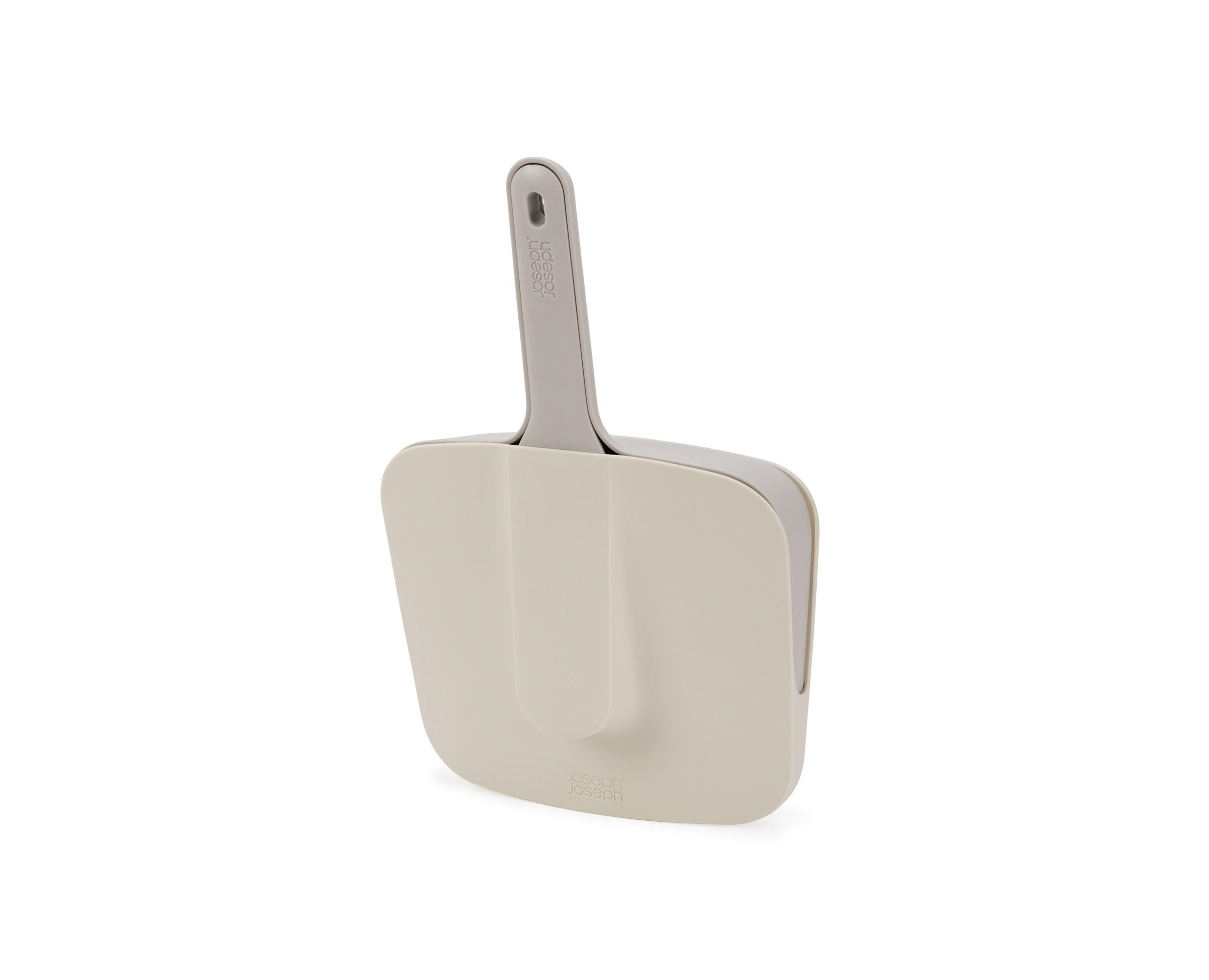 Joseph Joseph CleanTech Wall-mounted Dustpan & Brush Set | Stone Color | Rubber Edge 1