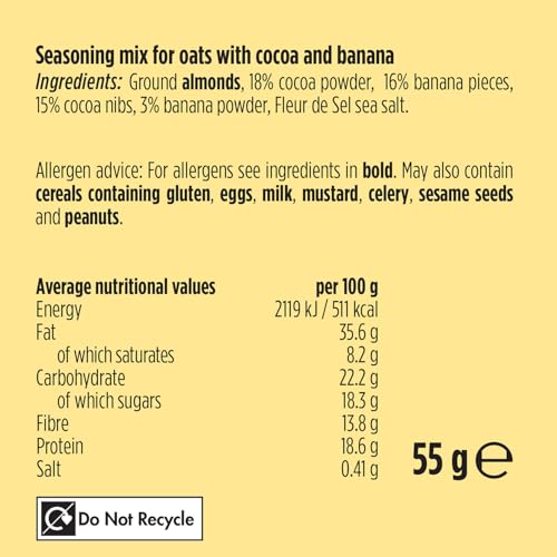 Just Spices Cocoa Banana Porridge Spice, 55g - Natural Mix for Chocolatey Banana Porridge & Desserts 7