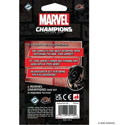 Fantasy Flight Games Marvel Champions: Deadpool Expanded Hero Pack Card Game