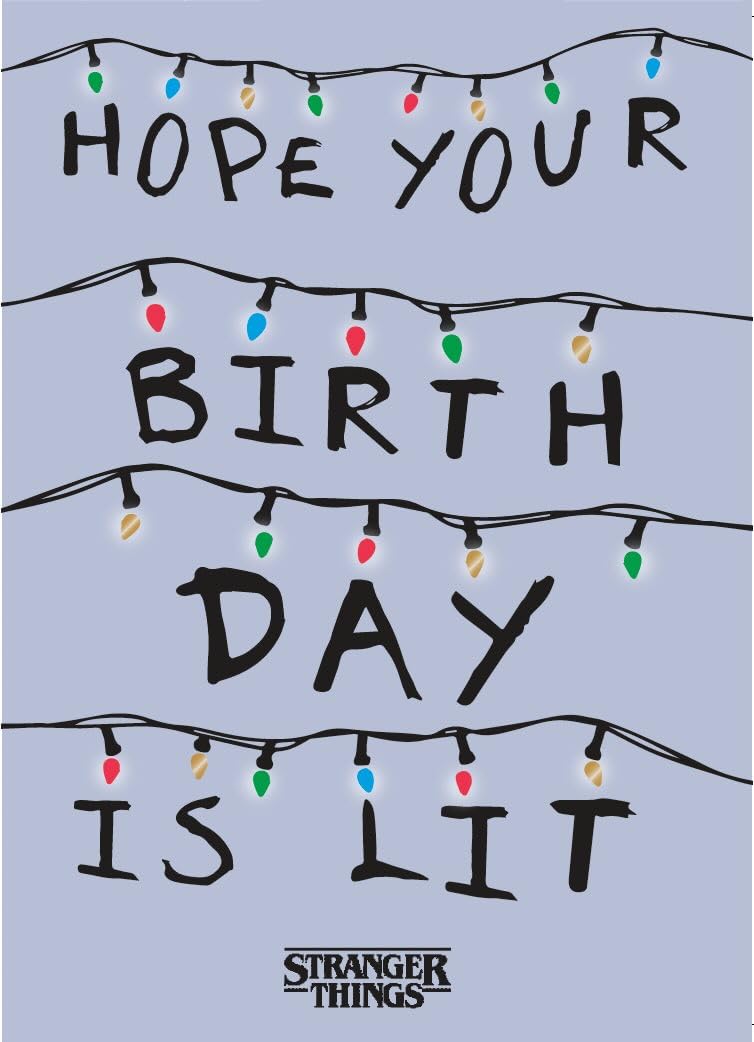 Danilo Promotions LTD Stranger Things Birthday Card | Unisex-Adults & Kids | Multi Color 1