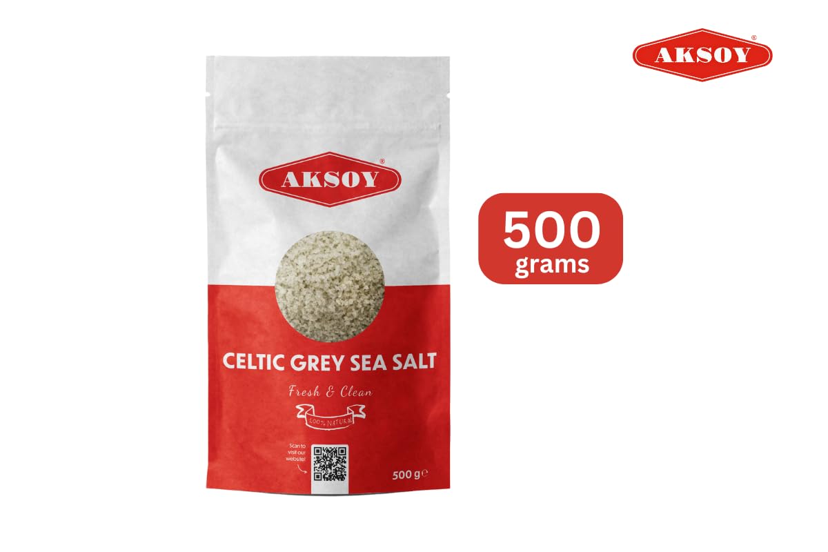 AKSOY Celtic Grey Sea Salt Coarse - Mineral-Rich, Unrefined | 500g 6