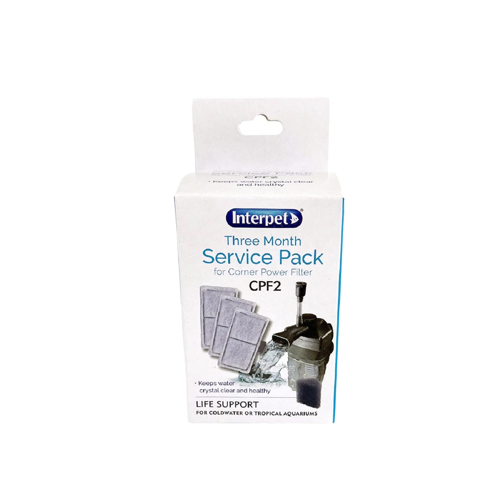 Interpet Internal Corner Power Filter CPF2 Service Pack - 3 Cartridges & 1 Sponge