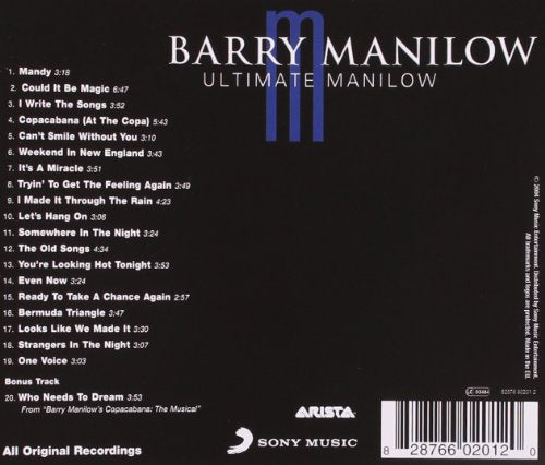 Barry Manilow - Ultimate Manilow Audio CD 4