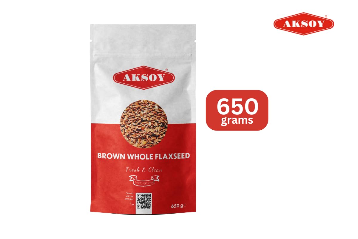 AKSOY Brown Whole Flaxseed (Linseed) - Rich in Omega-3 & Lignans | 650g 9
