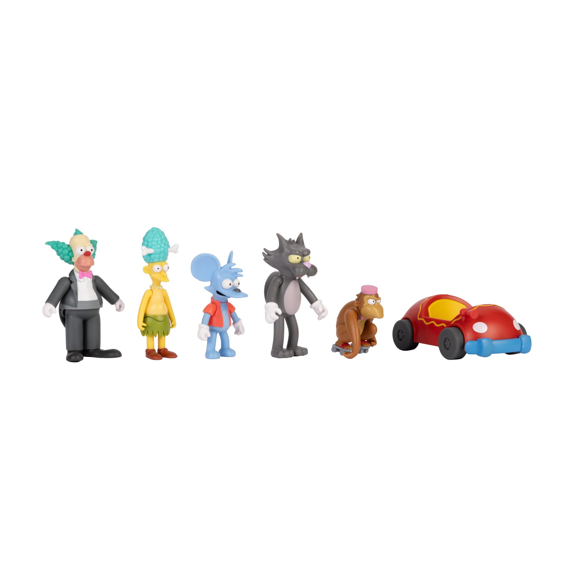 The Simpsons Krusty Cast Action Figures Multi-Pack - 2.5-Inch Scale, Poseable Figures with Clown Car 4