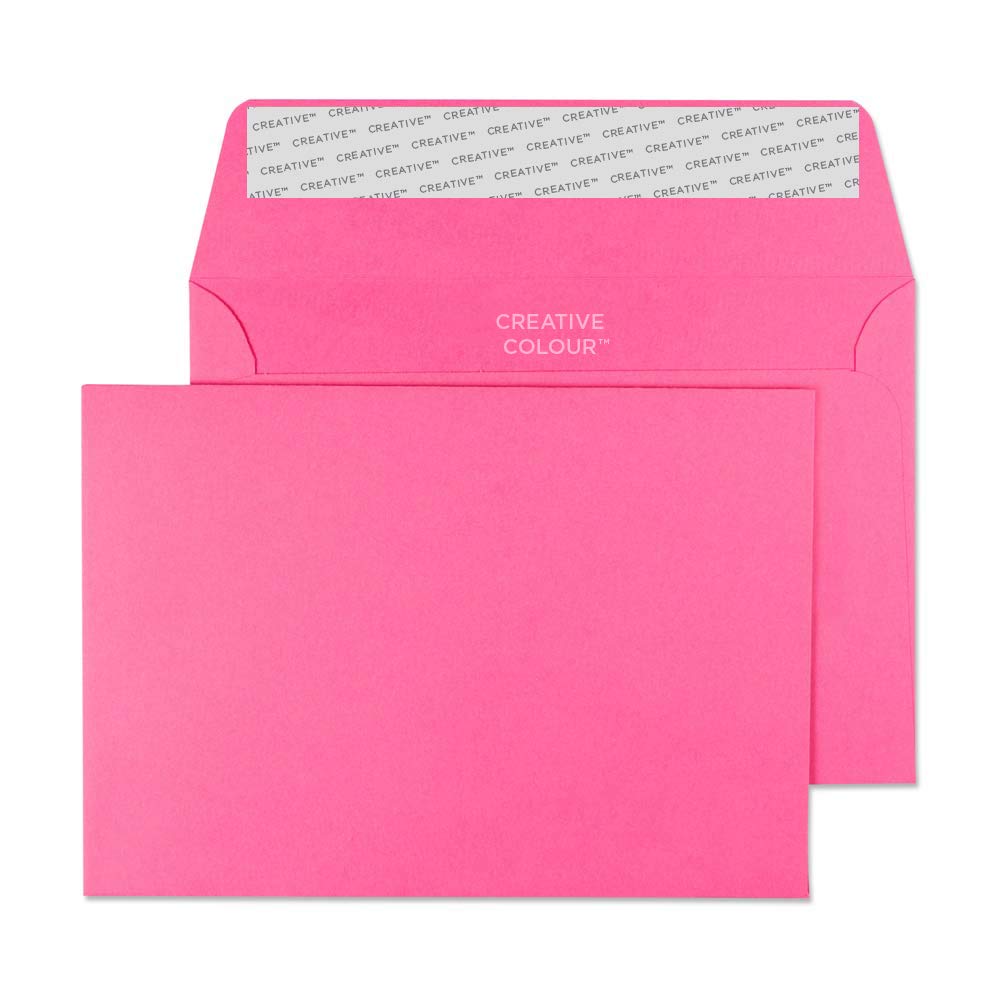 Blake Creative Colour C6 Envelopes 114 x 162 mm 120 gsm Peel and Seal Flamingo Pink - Pack of 25