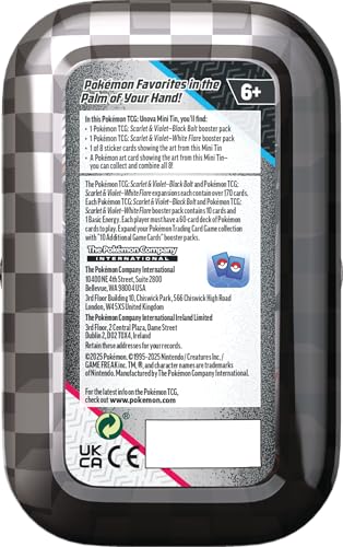 Pokémon TCG: Unova Mini Tin – Eelektross & Galvantula (2 Booster Packs & 1 Art Card)