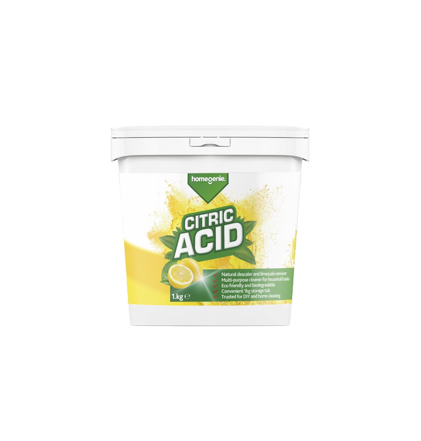 HomeGenie Citric Acid Powder 1kg - Multi-Purpose Cleaning & Descaling Powder