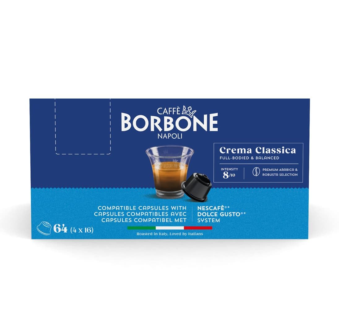 Caffè Borbone Crema Classica -64 Nescafé Dolce Gusto Compatible Coffee Capsules 6