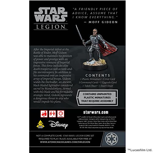 Atomic Mass Games Star Wars Legion Moff Gideon Expansion