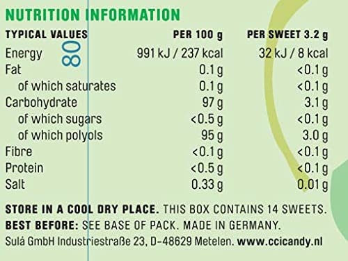 Sula Pear Drops Sugar-Free Boiled Sweets, Natural Flavour, 42g Pack 7