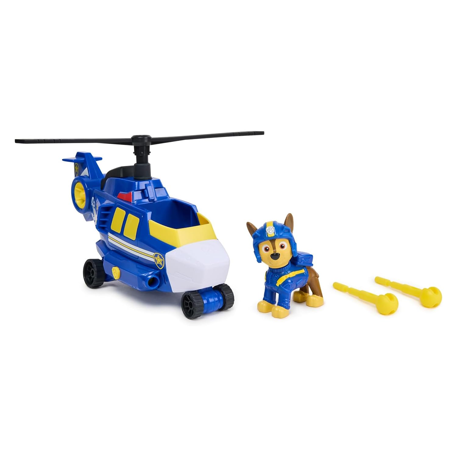 Paw Patrol Air Rescue Chase Action Figure & Hero Helicopter Toy | Ages 3-9 | Includes 2 Projectiles 1