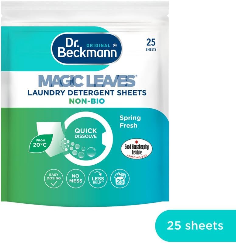 Dr. Beckmann - MAGIC LEAVES Non-Bio Laundry Detergent Sheets | 25 Sheets