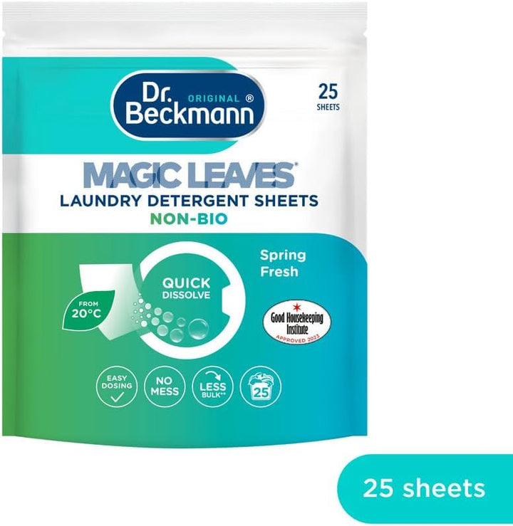 Dr. Beckmann - MAGIC LEAVES Non-Bio Laundry Detergent Sheets | 25 Sheets