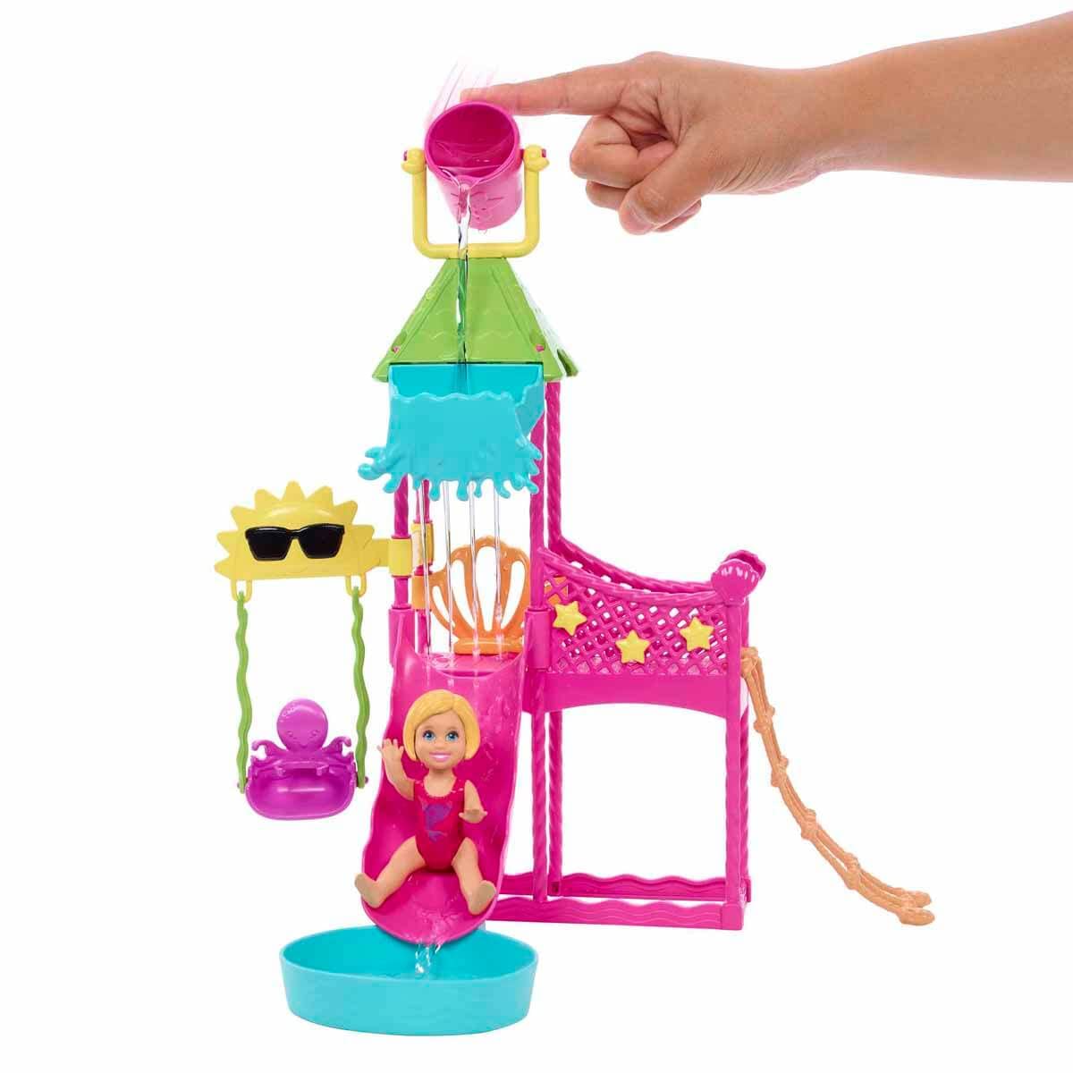 Barbie Skipper Doll and Waterpark Playset with Working Water Slide, Puppy Squirt-Toy, 5+ Accessories | Ages 3+ | HKD80 4