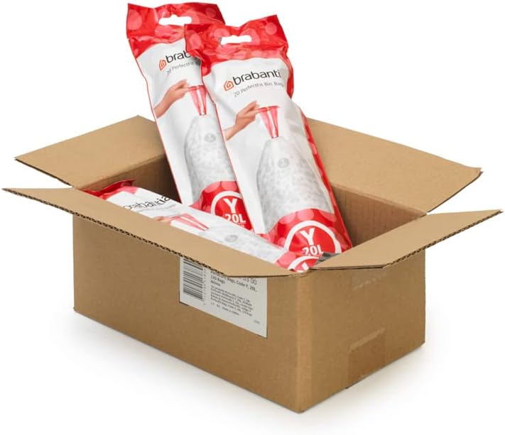 Brabantia - PerfectFit Bin Liners Multipack (Size Y/20 Litre) Thick Plastic