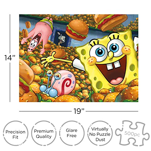 signs-unique Aquarius SpongeBob SquarePants Jigsaw Puzzle (500 Piece) - Licensed, Multi-Colored, 480mm x 350mm Completed Size