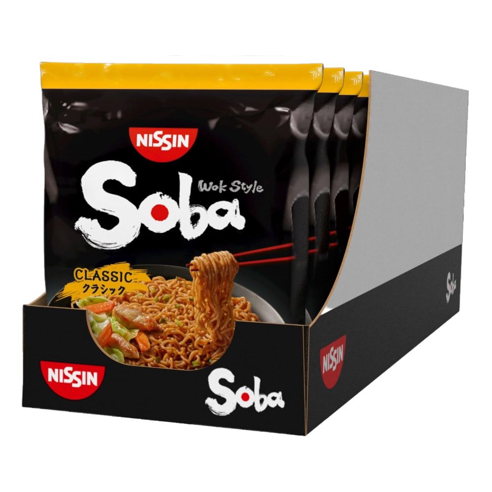 NISSIN Soba Wok Style Classic Flavoured Instant Noodles - 109 g Packet (Pack of 9) 1