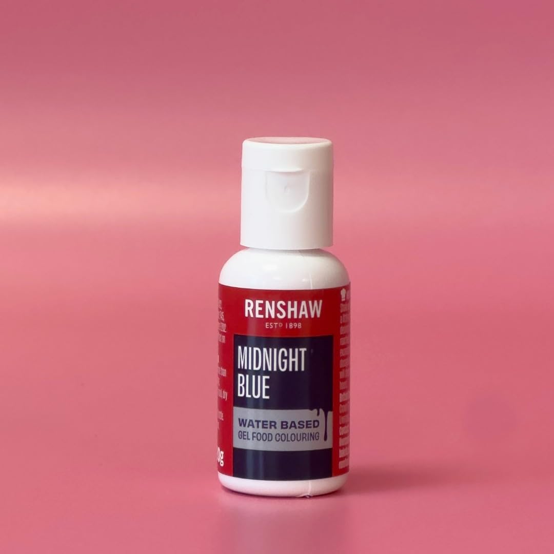 Renshaw Water Based Gel Food Colouring - Midnight Blue (Navy) | 20g Gel Formula 3