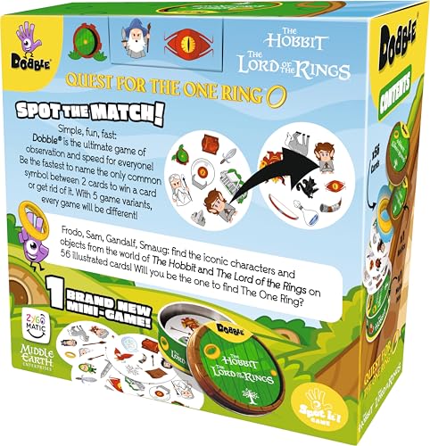 Asmodee Dobble Lord of the Rings Quest for the One Ring Card Game 6