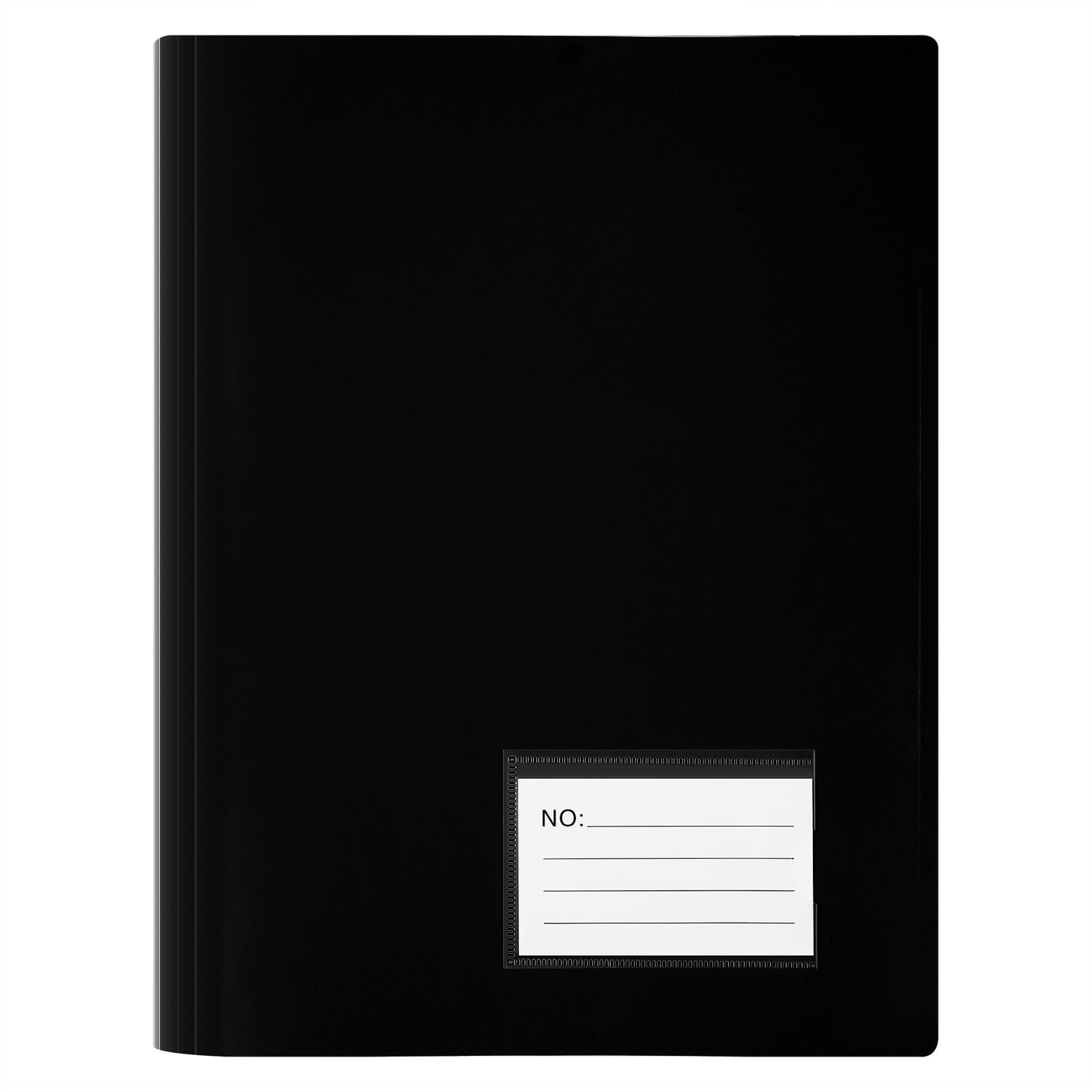 NORTHERN BROTHERS A4 Presentation Folder - 110 Pockets, Black Plastic Display Book | Holds 220 Sheets 1