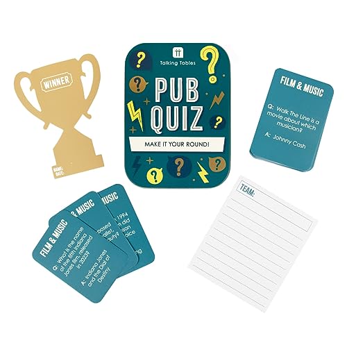 Talking Tables Pub Quiz Travel Game, Pocket Size General Knowledge Trivia for Adults & Teens 2