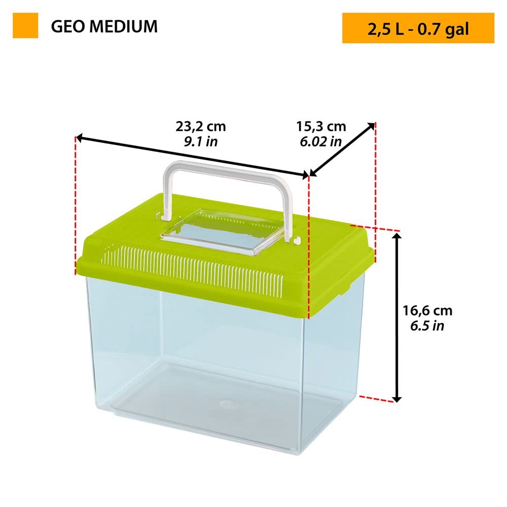 Ferplast Geo Medium Multi-Function Plastic Container - 2.5L Capacity | Transparent Green