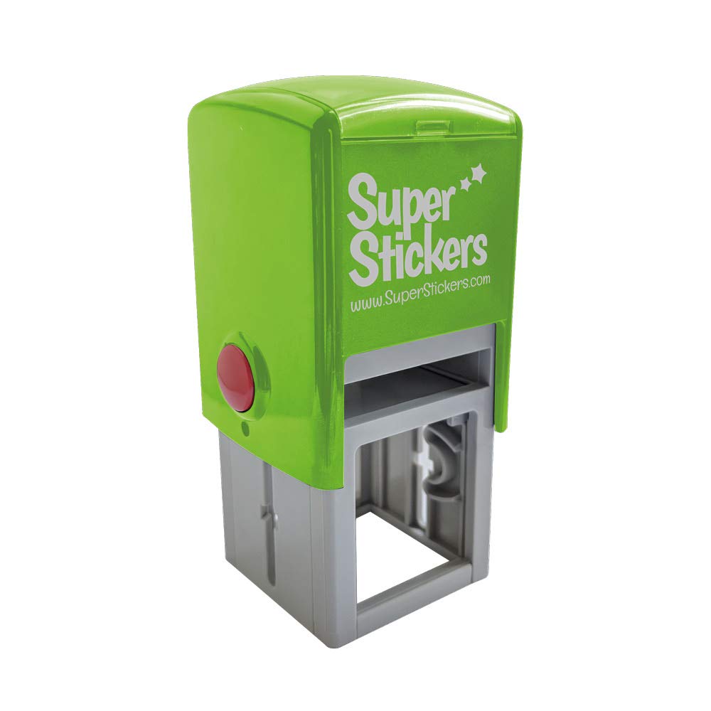 SuperStickers Verbal Feedback Given Pre-Inked Stamper | Green Ink | 28mm Impression 3